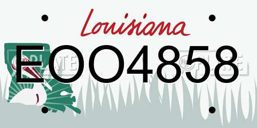 EOO4858 Louisiana License Plate