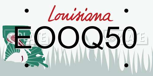EOOQ50 Louisiana License Plate