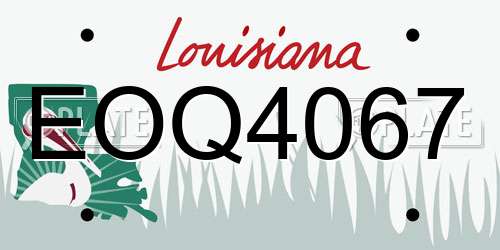 EOQ4067 Louisiana License Plate