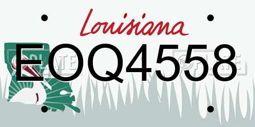EOQ4558 Louisiana License Plate