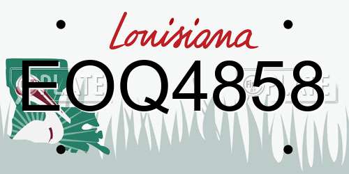 EOQ4858 Louisiana License Plate