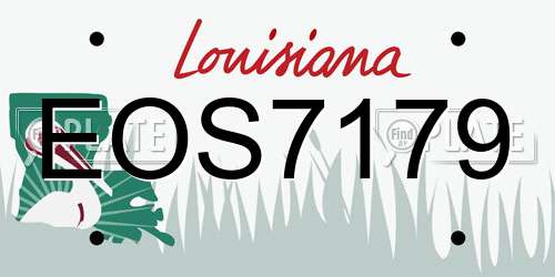 EOS7179 Louisiana License Plate