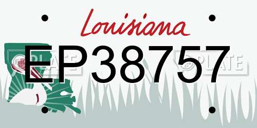 EP38757 Louisiana License Plate