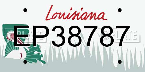 EP38787 Louisiana License Plate