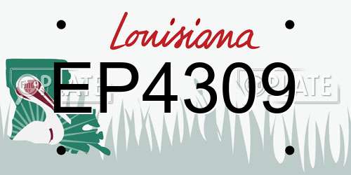 EP4309 Louisiana License Plate