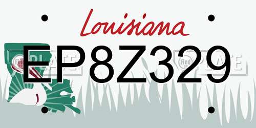 EP8Z329 Louisiana License Plate