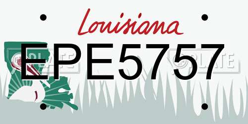 EPE5757 Louisiana License Plate