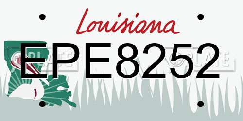EPE8252 Louisiana License Plate