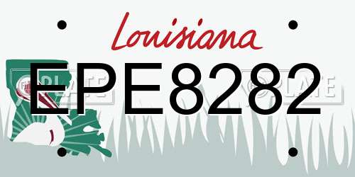 EPE8282 Louisiana License Plate