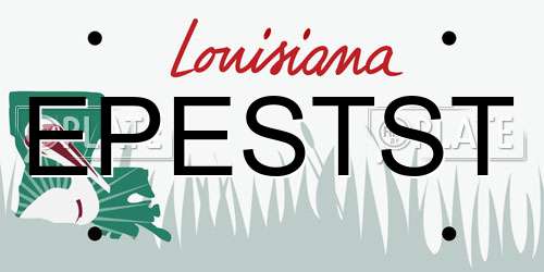 EPESTST Louisiana License Plate