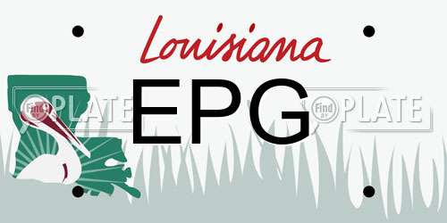 EPG Louisiana License Plate