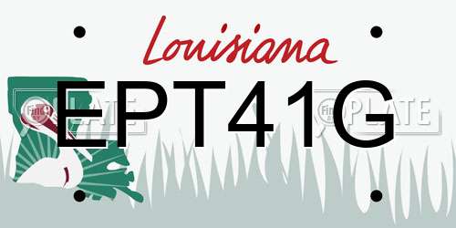 EPT41G Louisiana License Plate