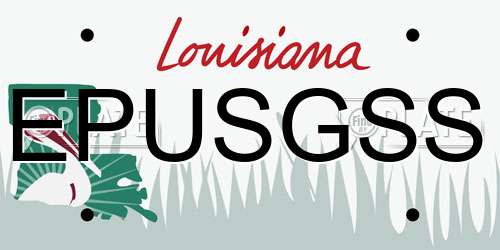 EPUSGSS Louisiana License Plate