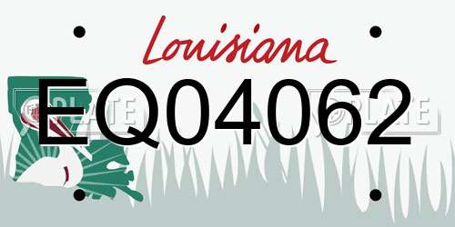 EQ04062 Louisiana License Plate