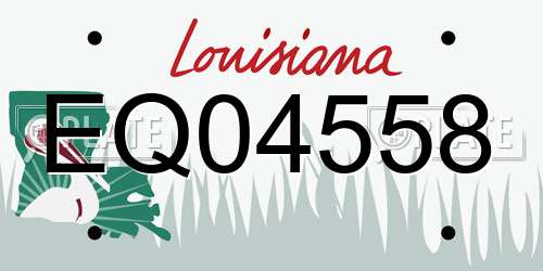 EQ04558 Louisiana License Plate