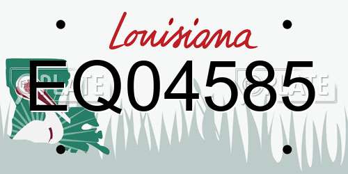EQ04585 Louisiana License Plate