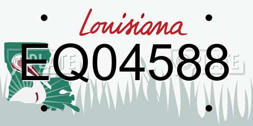 EQ04588 Louisiana License Plate