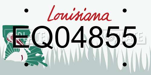 EQ04855 Louisiana License Plate