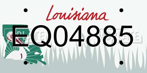 EQ04885 Louisiana License Plate