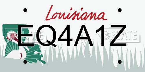 EQ4A1Z Louisiana License Plate
