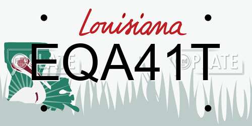 EQA41T Louisiana License Plate