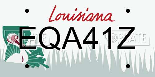 EQA41Z Louisiana License Plate