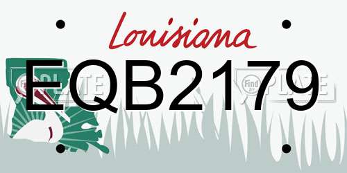EQB2179 Louisiana License Plate