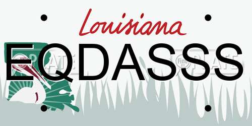 EQDASSS Louisiana License Plate