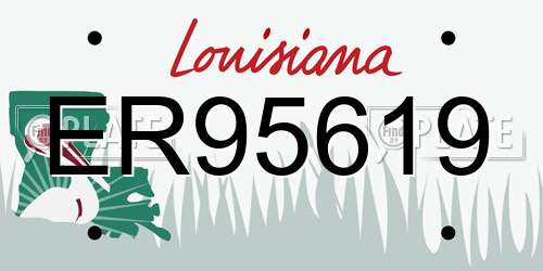 ER95619 Louisiana License Plate