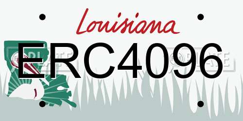 ERC4096 Louisiana License Plate