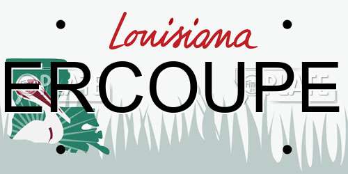ERCOUPE Louisiana License Plate