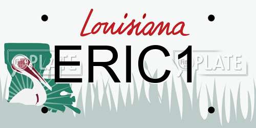 ERIC1 Louisiana License Plate