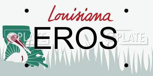 EROS Louisiana License Plate