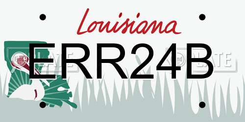 ERR24B Louisiana License Plate