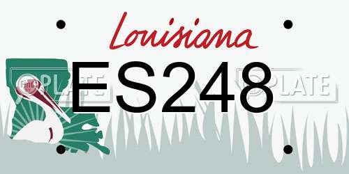 ES248 Louisiana License Plate