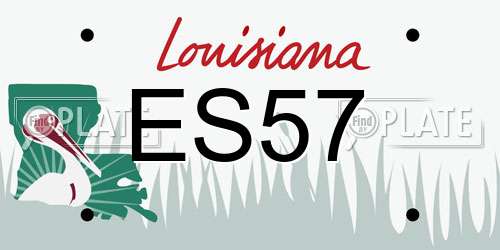 ES57 Louisiana License Plate
