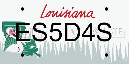 ES5D4S Louisiana License Plate