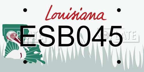 ESB045 Louisiana License Plate