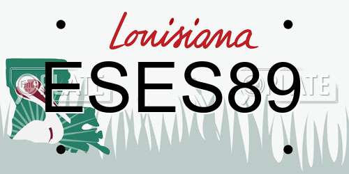 ESES89 Louisiana License Plate