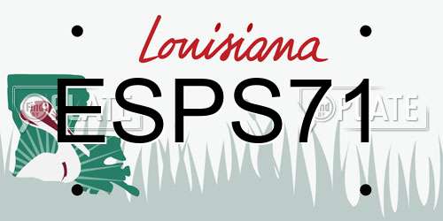 ESPS71 Louisiana License Plate