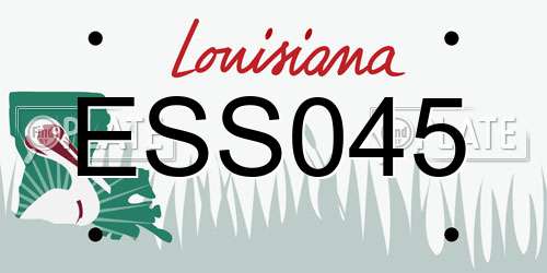 ESS045 Louisiana License Plate
