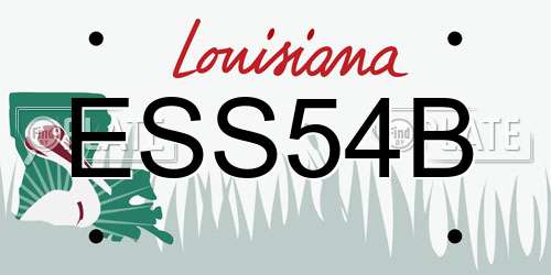 ESS54B Louisiana License Plate