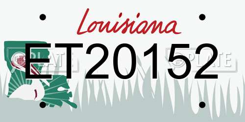 ET20152 Louisiana License Plate