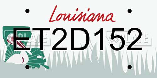 ET2D152 Louisiana License Plate