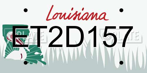 ET2D157 Louisiana License Plate