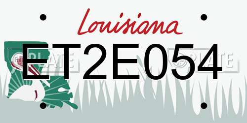 ET2E054 Louisiana License Plate