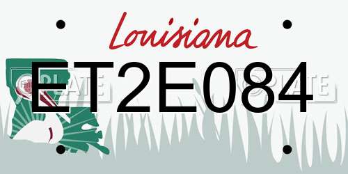 ET2E084 Louisiana License Plate