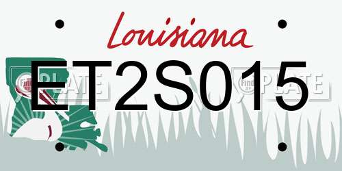 ET2S015 Louisiana License Plate