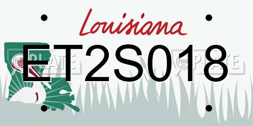 ET2S018 Louisiana License Plate