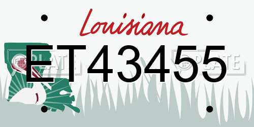 ET43455 Louisiana License Plate